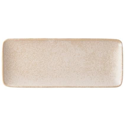 Plat de service WHITE FADE 29,5 x 12 cm, beige, céramique, MIJ
