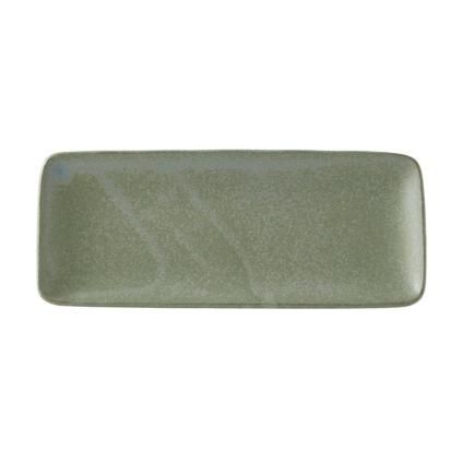 Assiette de service GREEN FADE 29,5 x 12 cm, rectangle, vert, MIJ