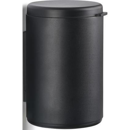 Poubelle de salle de bain RIM 3,3 l, montage mural, noir, aluminium, Zone Danemark