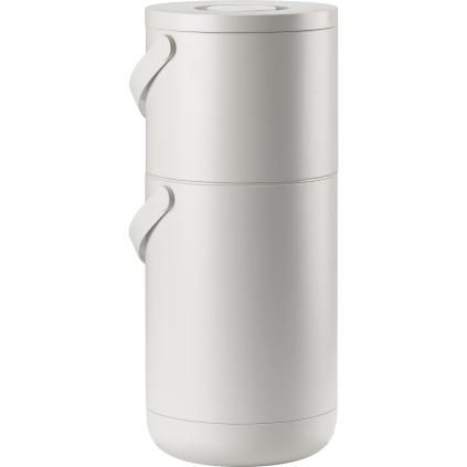 Poubelle de cuisine CIRCULAR 22 + 12 l, gris clair, plastique, Zone Danemark
