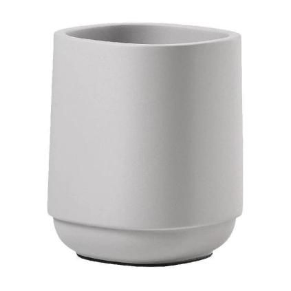 Verre porte brosse à dent TIME 10 cm, gris clair, béton, Zone Danemark