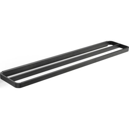 Porte-serviette RIM 70 cm, double, noir, aluminium, Zone Denmark