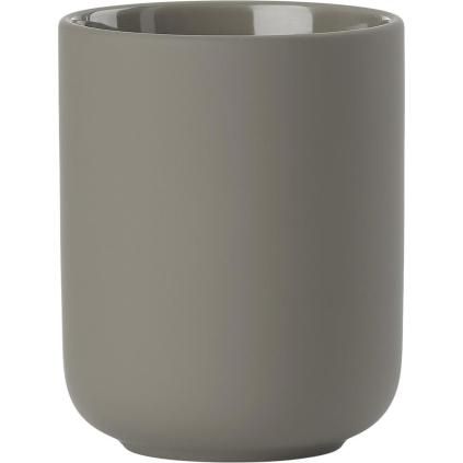 Verre porte brosse à dent UME 10 cm, taupe, céramique, Zone Denmark