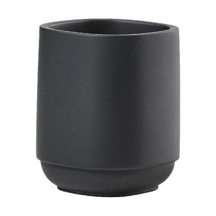 Verre porte brosse à dent TIME 10 cm, noir, béton, Zone Denmark