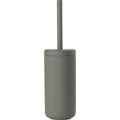 Support brosse à toilette UME 39 cm, vert olive, céramique, Zone Denmark