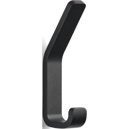 Crochet à serviette RIM 11 cm, double, noir, aluminium, Zone Denmark