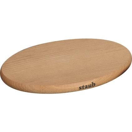 Tapis en bois pour pots avec noyau magnétique 15 x 11 cm Staub