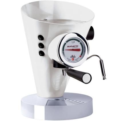 Machine à café expresso DIVA 0,8 l, blanc, acier inoxydable, Bugatti