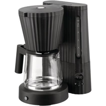 Machine à café filtre PLISSÉ 1,5 l, noir, Alessi