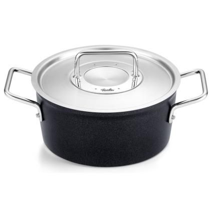 Cocotte haute ADAMANT 20 cm, avec couvercle de marmite en inox, noir, aluminium, Fissler
