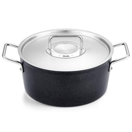 Faitout haut ADAMANT 24 cm, noir, aluminium, Fissler