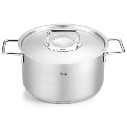 Faitout haut PURE 24 cm, argent, acier inoxydable, Fissler