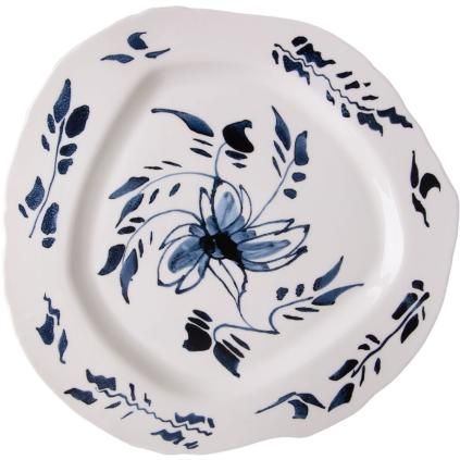 Assiette DIESEL CLASSICS SUR ACID ENGLISH DELFT 28 cm, blanc, porcelaine, Seletti