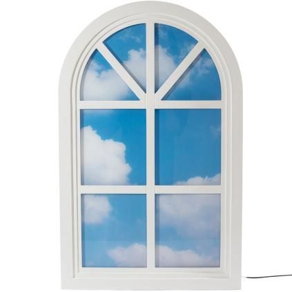 Décoration murale lumineuse WINDOW #2 90 x 57 cm, blanc, bois/acrylique, Seletti