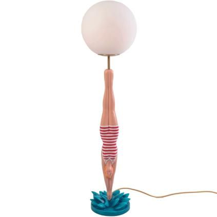 Lampe Stolní LADY DIVER 95 cm, rouge, résine, Seletti