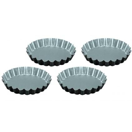 Moule à gâteau SILVER ELEGANCE, set de 4, 12 cm, noir, acier, Guardini