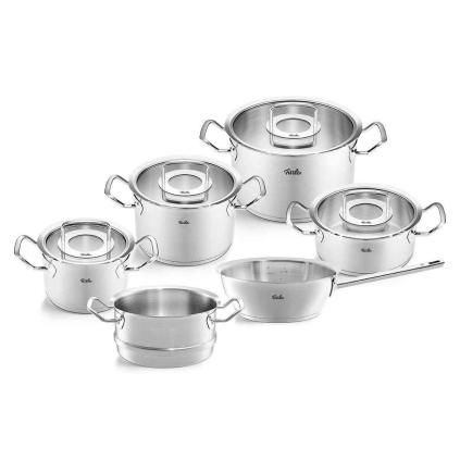 Batterie de cuisine ORIGINAL PROFI, set de 6, argent, acier inoxydable, Fissler