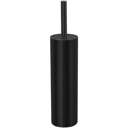 Brosse de toilette TUBO 40 cm, sur pied, noir, acier inoxydable, Zack