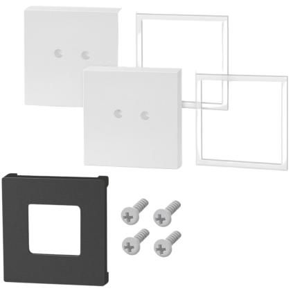 Kit d'assemblage CARVO, set de 2, blanc, acier inoxydable, Zack