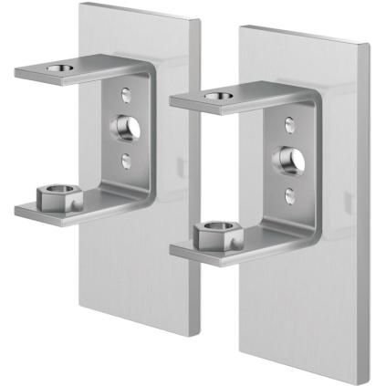 Support mural LINEA, set de 2, mat, acier inoxydable, Zack