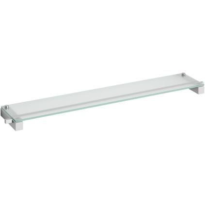 Étagère de salle de bain CARVO 66 cm, mat, acier inoxydable/verre, Zack