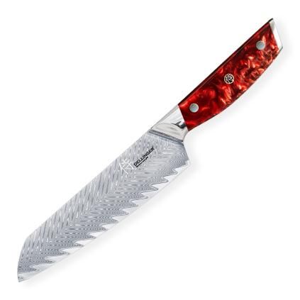 Couteau Santoku RESIN FUTURE 17 cm, rouge, Dellinger