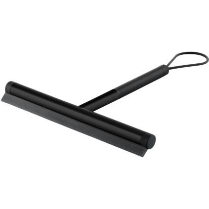 Raclette de douche JAZ 24 x 21 cm, noir, acier inoxydable, Zack