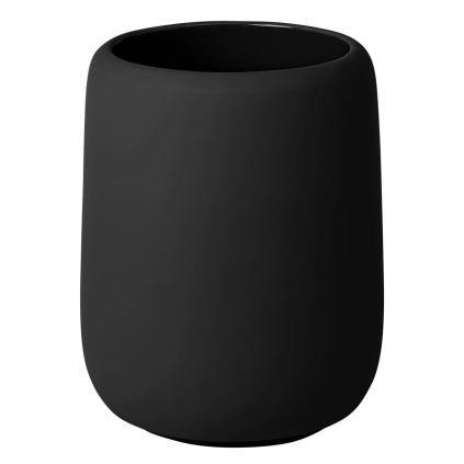 Verre porte brosse à dent SONO, noir, Blomus