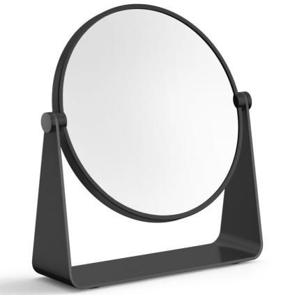 Miroir cosmétique TARVIS 18 cm, noir, acier inoxydable, Zack