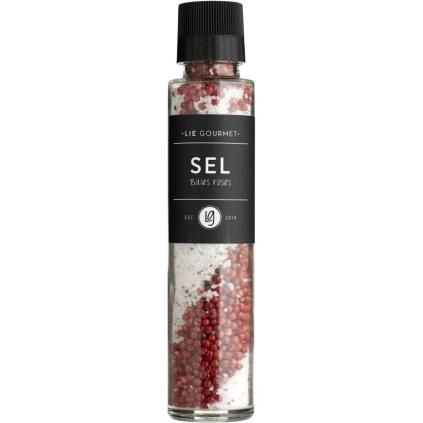 Sel et poivre rose 215 g, avec moulin, Lie Gourmet
