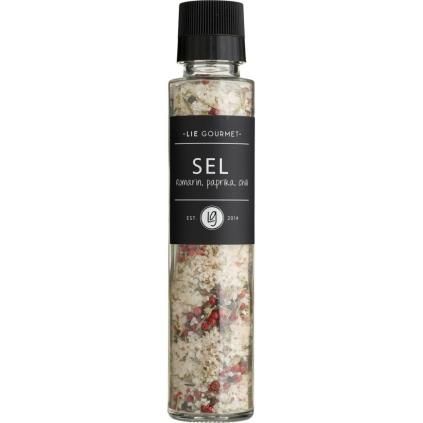 Sel avec romarin, paprika et piment 230 g, avec broyeur, Lie Gourmet