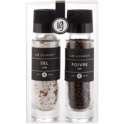 Coffret cadeau, sel pimenté et poivre noir, Lie Gourmet