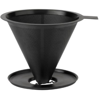 Goutte à goutte à infusion lente avec filtre NOHR, noir, acier inoxydable, Stelton