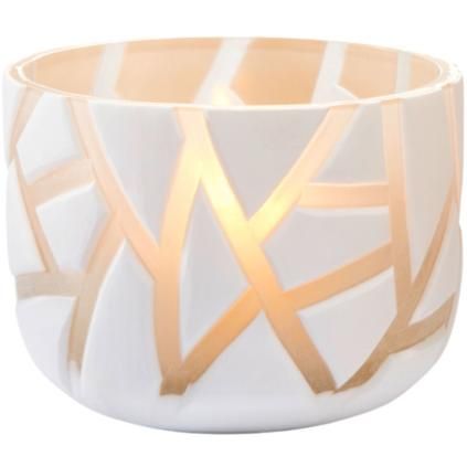 Support bougie pilier VAL 15 cm, blanc, verre, Philippi