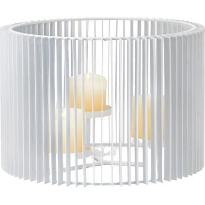 Support bougie pilier CIRCUS 32 cm, blanc, acier, Philippi