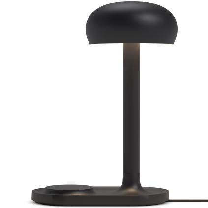 Lampe de table EMENDO 29 cm, avec chargeur sans fil Qi, noir, Eva Solo