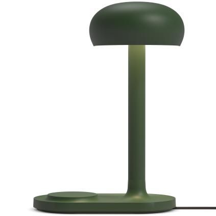 Lampe de table EMENDO 29 cm, avec chargeur sans fil Qi, vert émeraude, Eva Solo