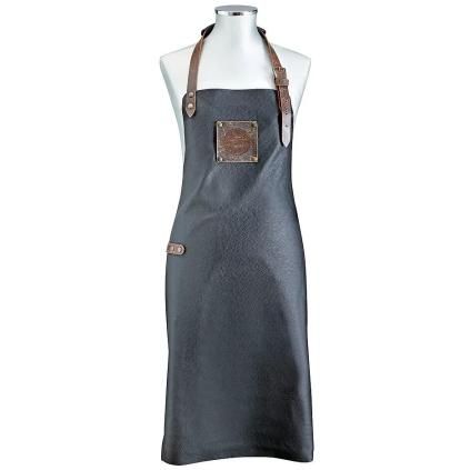 Tablier de barbecue 95 cm, noir, cuir, F.DICK