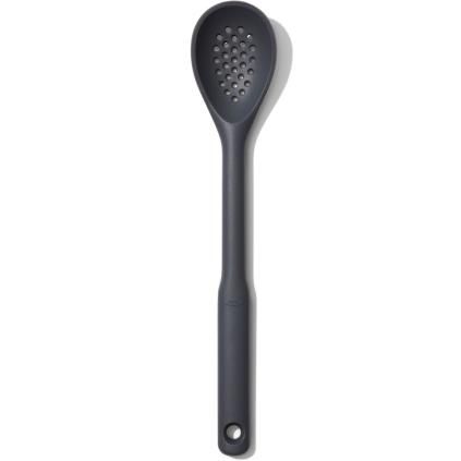 Cuillère perforée GOOD GRIPS 33 cm, gris, silicone, OXO