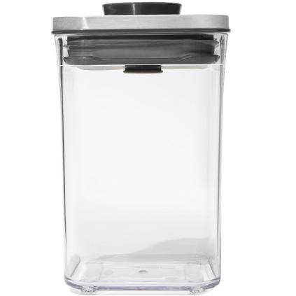 Bocal de rangement POP STEEL 1,0 l, petit carré, plastique, OXO