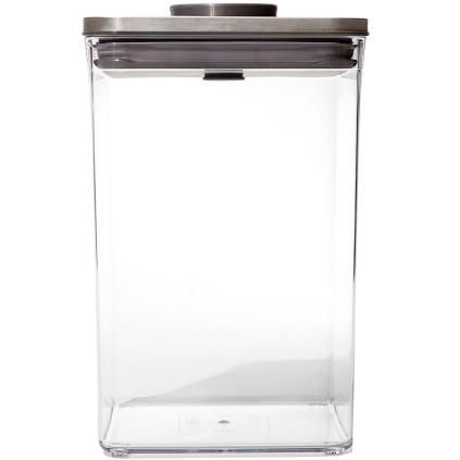Bocal de rangement POP STEEL 4,2 l, grand carré, plastique, OXO