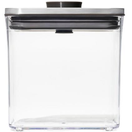 Bocal de rangement POP STEEL 1,6 l, rectangle, plastique, OXO
