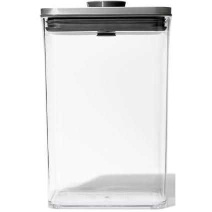 Bocal de rangement POP STEEL 2,6 l, rectangle, plastique, OXO