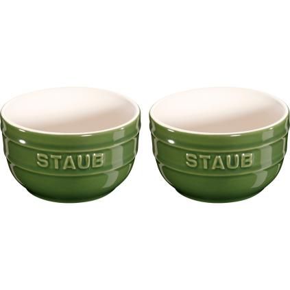 Ramequin 9 cm, set de 2, vert, céramique, Staub