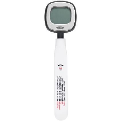 Thermomètre de barbecue GOOD GRIPS 25 cm, noir, plastique, OXO