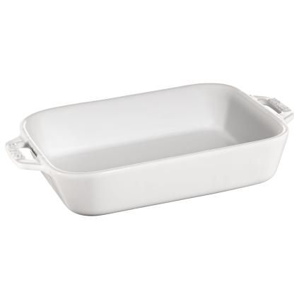 Plat à four 20 x 15 cm, blanc, céramique, Staub