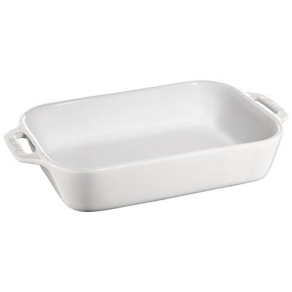 Plat à four 27 x 19 cm, blanc, céramique, Staub