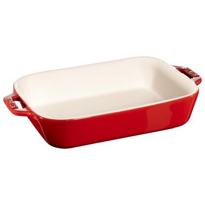 Plat de cuisson four 20 x 15 cm, rouge, céramique, Staub