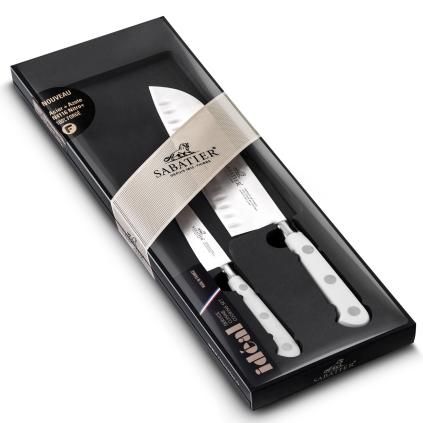 Set de couteaux TOQUE EXOTIQUE, set de 2, rivets en acier inoxydable, Lion Sabatier