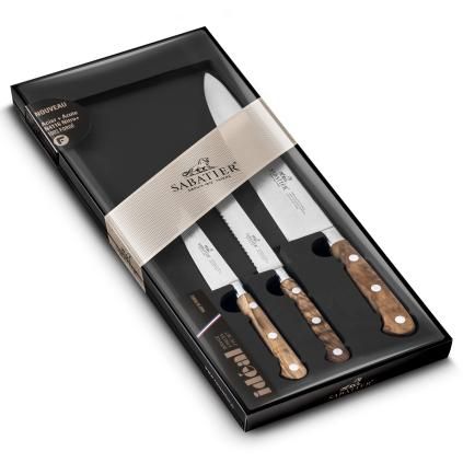 Set de couteaux PROVENÇAO PRÉPARER, 3 pc, rivets en acier inoxydable, Lion Sabatier